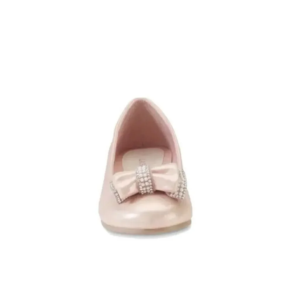 Laura Ashley Blush Pink Rhinestone Embellished Slip On Dress Ballet Flat Size 11